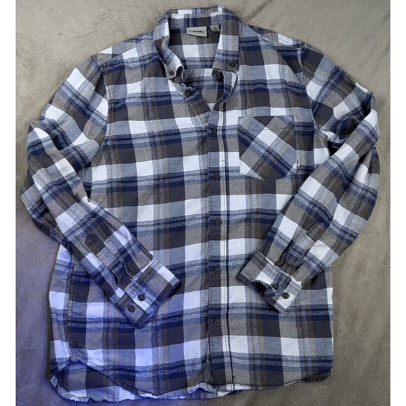 Vans Off The Wall Men's Long Sleeve Plaid Flannel Chest Pocket Button Up Shirt - Picture 1 of 8